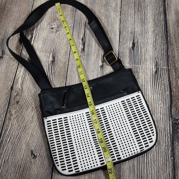 Fossil black white leather bag - Picture 3 of 8